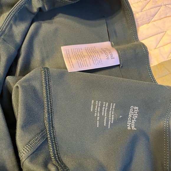 Dark Green Girlfriend Collective Shorts Size L - Picture 6 of 7